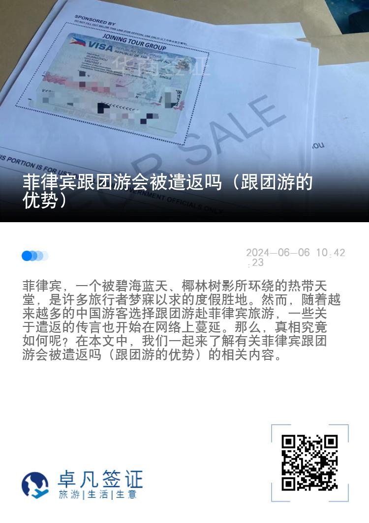 菲律宾跟团游会被遣返吗（跟团游的优势）