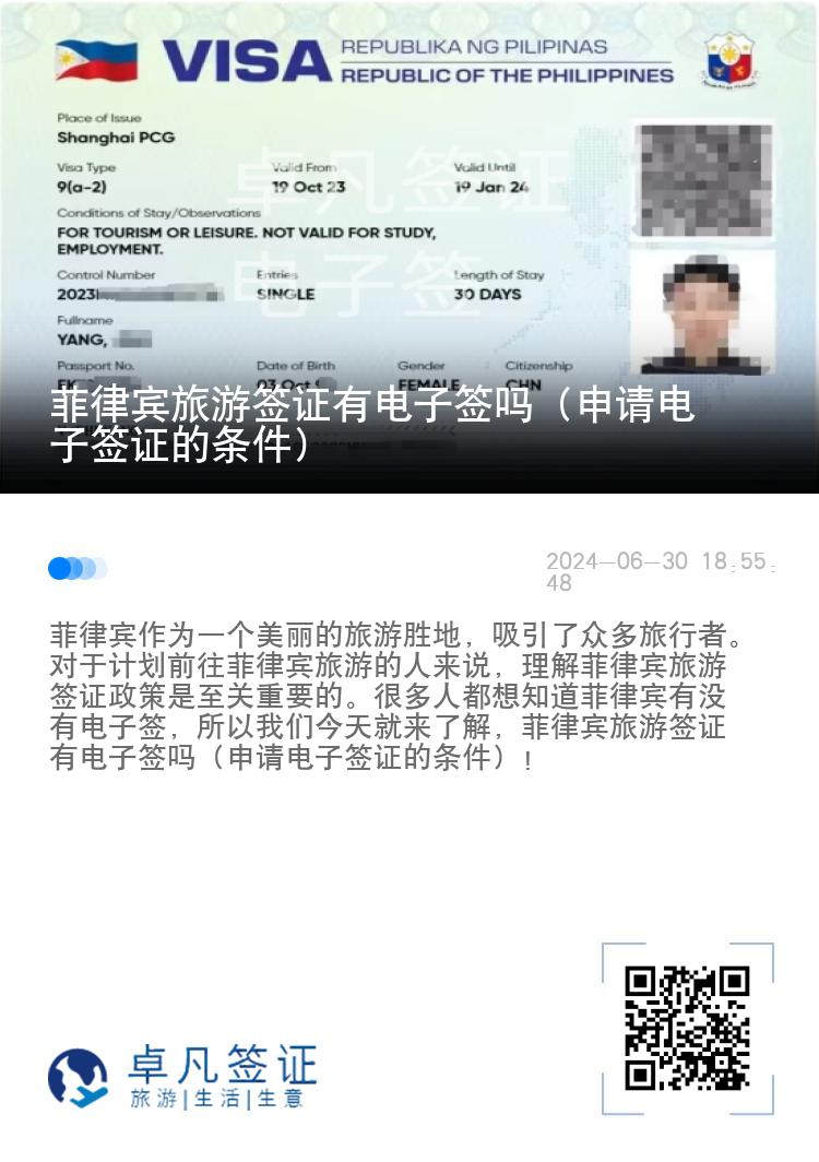 菲律宾旅游签证有电子签吗（申请电子签证的条件）