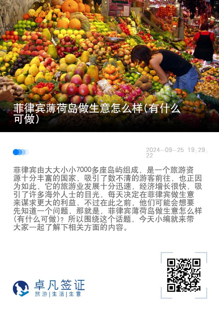 菲律宾薄荷岛做生意怎么样(有什么可做)