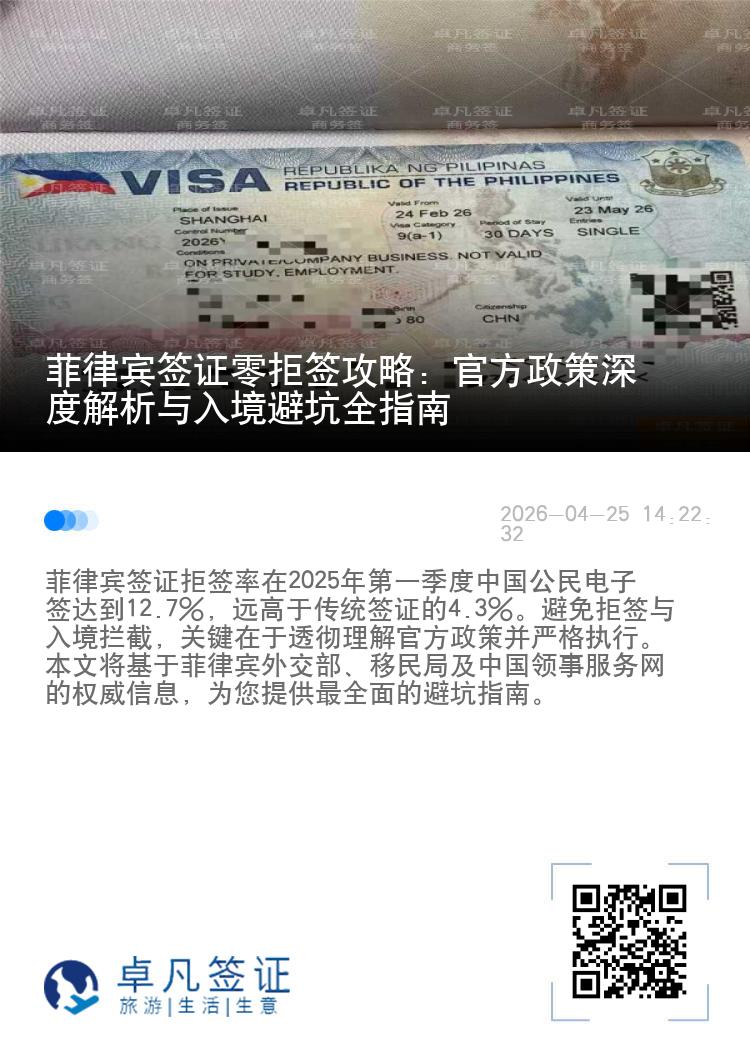菲律宾签证零拒签攻略：官方政策深度解析与入境避坑全指南